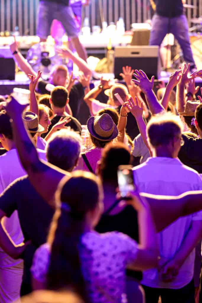 Feiernde Menschen auf dem Rheinuferfest