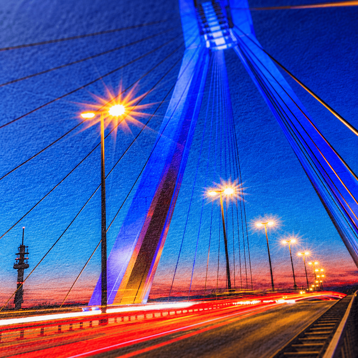 Papierstruktur · Illustration mit Blue Hour