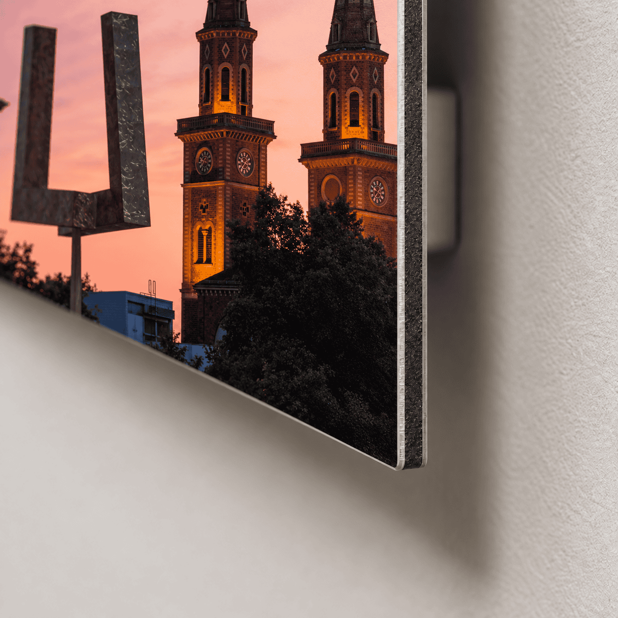 Materialkante · Illustration mit St. Ludwig · Abendglut