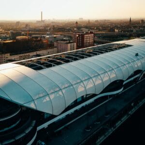 Rhein-Galerie im Abendlicht – Ludwigshafen Print